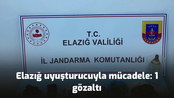 Elazığ uyuşturucuyla mücadele: 1 gözaltı