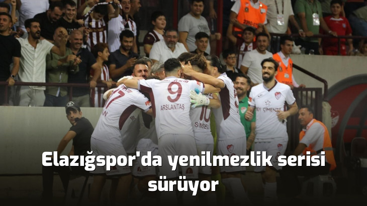 Elazığspor'da yenilmezlik serisi sürüyor